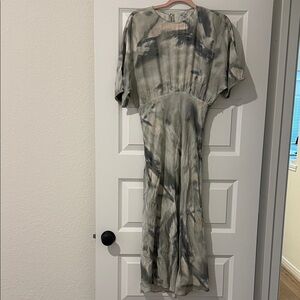 Rails Tie-Dye Midi Dress in Black and Cream